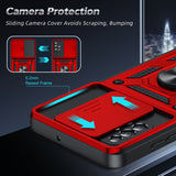 LeYi for Samsung-Galaxy-A51-4G Case: with Slide Camera Cover Screen Protector, Military-Grade Shockproof Protective Magnetic Ring Stand