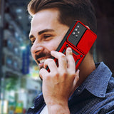 LeYi for Samsung-Galaxy-A51-4G Case: with Slide Camera Cover Screen Protector, Military-Grade Shockproof Protective Magnetic Ring Stand