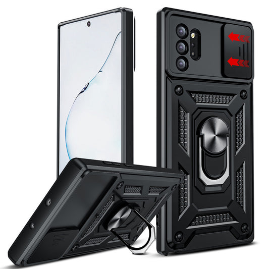 LeYi for Samsung-Galaxy-Note-10-Plus Case: with Slide Camera Cover, Military-Grade Shockproof Protective Magnetic Ring Stand