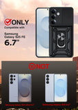 LeYi for Samsung Galaxy S25 FE Case:Samsung Galaxy S25 FE Case with Tempered Glass Screen Protector, [Military-Grade] Shockproof Kickstand Funda para