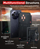 LeYi for TCL 50 XE-5G Case: with Slide Camera Cover + Tempered Glass Screen Protector, Heavy Duty Rugged Mobile Phone Case Cover Funda para with Magnetic Rotatable Ring Kickstand for TCL 50 XE