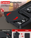 LeYi for Honor X5C/X5C Plus Case: Honour X5C/X5C Plus Case with Tempered Glass Screen Protector, [Military-Grade] Shockproof Kickstand Phone Cover