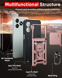 LeYi for Honor X5C/X5C Plus Case: Honour X5C/X5C Plus Case with Tempered Glass Screen Protector, [Military-Grade] Shockproof Kickstand Phone Cover