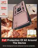 LeYi for Honor X5C/X5C Plus Case: Honour X5C/X5C Plus Case with Tempered Glass Screen Protector, [Military-Grade] Shockproof Kickstand Phone Cover