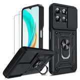 LeYi for Honor X6b 4G Case:Honour X6b 4G Case with Tempered Glass Screen Protector, [Military-Grade] Shockproof Kickstand Phone Cover