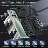 LeYi for Honor X6b 4G Case:Honour X6b 4G Case with Tempered Glass Screen Protector, [Military-Grade] Shockproof Kickstand Phone Cover