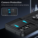 LeYi for Honor X6b 4G Case:Honour X6b 4G Case with Tempered Glass Screen Protector, [Military-Grade] Shockproof Kickstand Phone Cover