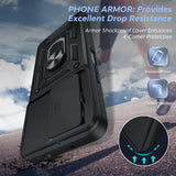 LeYi for Honor X6b 4G Case:Honour X6b 4G Case with Tempered Glass Screen Protector, [Military-Grade] Shockproof Kickstand Phone Cover