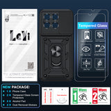 LeYi for Honor X6b 4G Case:Honour X6b 4G Case with Tempered Glass Screen Protector, [Military-Grade] Shockproof Kickstand Phone Cover