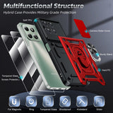 LeYi for Honor X6b 4G Case:Honour X6b 4G Case with Tempered Glass Screen Protector, [Military-Grade] Shockproof Kickstand Phone Cover