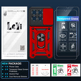 LeYi for Honor X6b 4G Case:Honour X6b 4G Case with Tempered Glass Screen Protector, [Military-Grade] Shockproof Kickstand Phone Cover
