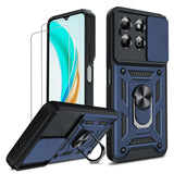 LeYi for Honor X6b 4G Case:Honour X6b 4G Case with Tempered Glass Screen Protector, [Military-Grade] Shockproof Kickstand Phone Cover