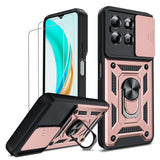 LeYi for Honor X6b 4G Case:Honour X6b 4G Case with Tempered Glass Screen Protector, [Military-Grade] Shockproof Kickstand Phone Cover