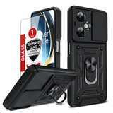 LeYi for OnePlus Nord-N30 5G Case: with Slide Camera Cover Screen Protector, Military-Grade Shockproof Protective Magnetic Ring Stand