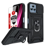 LeYi for T-Mobile Revvl 6/6X Case: Revvl 6/6X with Tempered Glass Screen Protector, [Military-Grade] Shockproof Kickstand Funda para T-Mobile Revvl 6/6X