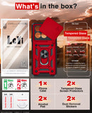 LeYi for Honor 400 Smart 5G Case: Honour 400 Smart Case with Tempered Glass Screen Protector, [Military-Grade] Shockproof Kickstand Phone Cover