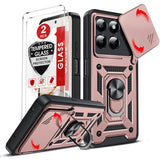 LeYi for Honor 400 Smart 5G Case: Honour 400 Smart Case with Tempered Glass Screen Protector, [Military-Grade] Shockproof Kickstand Phone Cover