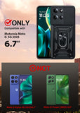 LeYi for Moto G 5G 2025 Case: Motorola G 5G 2025 Case with Tempered Glass Screen Protector, [Military-Grade] Shockproof Kickstand Funda para G 5G 2025