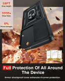 LeYi for Motorola Moto E15 4G/G05: Moto E15 4G/G05 Case with Tempered Glass Screen Protector, [Military-Grade] Shockproof Kickstand Phone Cover