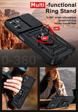 LeYi for Motorola Moto E15 4G/G05: Moto E15 4G/G05 Case with Tempered Glass Screen Protector, [Military-Grade] Shockproof Kickstand Phone Cover