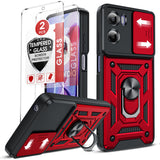 LeYi for Motorola Moto E15 4G/G05: Moto E15 4G/G05 Case with Tempered Glass Screen Protector, [Military-Grade] Shockproof Kickstand Phone Cover