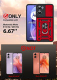 LeYi for Motorola Moto E15 4G/G05: Moto E15 4G/G05 Case with Tempered Glass Screen Protector, [Military-Grade] Shockproof Kickstand Phone Cover