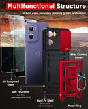 LeYi for Motorola Moto E15 4G/G05: Moto E15 4G/G05 Case with Tempered Glass Screen Protector, [Military-Grade] Shockproof Kickstand Phone Cover