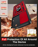 LeYi for Motorola Moto E15 4G/G05: Moto E15 4G/G05 Case with Tempered Glass Screen Protector, [Military-Grade] Shockproof Kickstand Phone Cover