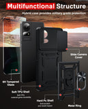 LeYi for TCL 50 LE-Case: with Slide Camera Cover + Tempered Glass Screen Protector, Heavy Duty Rugged Mobile Phone Case Cover Funda para with Magnetic Rotatable Ring Kickstand for TCL 50 LE