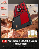 LeYi for TCL 50 LE-Case: with Slide Camera Cover + Tempered Glass Screen Protector, Heavy Duty Rugged Mobile Phone Case Cover Funda para with Magnetic Rotatable Ring Kickstand for TCL 50 LE