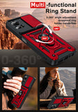 LeYi for TCL 50 LE-Case: with Slide Camera Cover + Tempered Glass Screen Protector, Heavy Duty Rugged Mobile Phone Case Cover Funda para with Magnetic Rotatable Ring Kickstand for TCL 50 LE