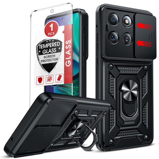 LeYi for Moto G Stylus 5G 2025 Case: Motorola G Stylus 5G 2025 Case with Tempered Glass Screen Protector, [Military-Grade] Shockproof Kickstand Funda para G Stylus 5G 2025