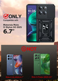 LeYi for Moto G Stylus 5G 2025 Case: Motorola G Stylus 5G 2025 Case with Tempered Glass Screen Protector, [Military-Grade] Shockproof Kickstand Funda para G Stylus 5G 2025