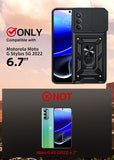 LeYi for Moto G Stylus 5G 2022 Case: Motorola G Stylus 5G 2022 Case with Tempered Glass Screen Protector, [Military-Grade] Shockproof Kickstand Funda para G Stylus 5G 2022