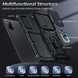 LeYi for Samsung Galaxy Note 20 Case: with Slide Camera Cover [Military-Grade] Cellphone Case Cover with Magnetic Ring Kickstand for Samsung Galaxy Note 20 5G