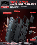 LeYi for Moto G-5G 2023 Case: with Slide Camera Cover and Screen Protector, [Military-Grade] Cellphone Case Cover with Magnetic Ring Kickstand for Moto G 5G 2023