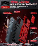 LeYi for Moto G-5G 2023 Case: with Slide Camera Cover and Screen Protector, [Military-Grade] Cellphone Case Cover with Magnetic Ring Kickstand for Moto G 5G 2023