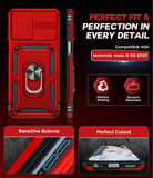 LeYi for Moto G-5G 2023 Case: with Slide Camera Cover and Screen Protector, [Military-Grade] Cellphone Case Cover with Magnetic Ring Kickstand for Moto G 5G 2023