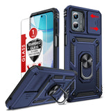 LeYi for Moto G-5G 2023 Case: with Slide Camera Cover and Screen Protector, [Military-Grade] Cellphone Case Cover with Magnetic Ring Kickstand for Moto G 5G 2023