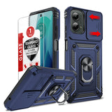 LeYi for Motorola-Moto G 5G 2024 Case: with Slide Camera Cover and Screen Protector, [Military-Grade] Cellphone Case Cover with Magnetic Ring Kickstand for Moto G 5G 2024