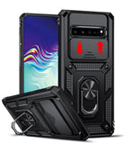 LeYi for Samsung Galaxy S10-Case: with Slide Camera Cover, [Military-Grade] Cellphone Case Cover with Magnetic Ring Kickstand for Samsung Galaxy S10