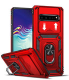 LeYi for Samsung Galaxy S10-Case: with Slide Camera Cover, [Military-Grade] Cellphone Case Cover with Magnetic Ring Kickstand for Samsung Galaxy S10