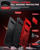 LeYi for Samsung Galaxy S10-Case: with Slide Camera Cover, [Military-Grade] Cellphone Case Cover with Magnetic Ring Kickstand for Samsung Galaxy S10