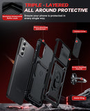 LeYi for Samsung Galaxy S21 Phone Case 5G: with Slide Camera Cover [Military-Grade] Cellphone Case Cover with Magnetic Ring Kickstand for Samsung Galaxy S21 5G