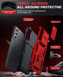 LeYi for Samsung Galaxy S21 Phone Case 5G: with Slide Camera Cover [Military-Grade] Cellphone Case Cover with Magnetic Ring Kickstand for Samsung Galaxy S21 5G