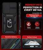 LeYi for Samsung Galaxy S21 Ultra-5G Case: with Slide Camera Cover, [Military-Grade] Cellphone Case Cover with Magnetic Ring Kickstand for Samsung Galaxy S21 Ultra 5G