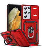 LeYi for Samsung Galaxy S21 Ultra-5G Case: with Slide Camera Cover, [Military-Grade] Cellphone Case Cover with Magnetic Ring Kickstand for Samsung Galaxy S21 Ultra 5G