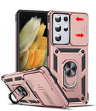 LeYi for Samsung Galaxy S21 Ultra-5G Case: with Slide Camera Cover, [Military-Grade] Cellphone Case Cover with Magnetic Ring Kickstand for Samsung Galaxy S21 Ultra 5G