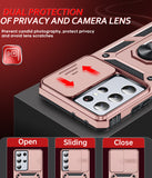 LeYi for Samsung Galaxy S21 Ultra-5G Case: with Slide Camera Cover, [Military-Grade] Cellphone Case Cover with Magnetic Ring Kickstand for Samsung Galaxy S21 Ultra 5G