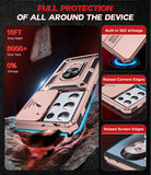 LeYi for Samsung Galaxy S21 Ultra-5G Case: with Slide Camera Cover, [Military-Grade] Cellphone Case Cover with Magnetic Ring Kickstand for Samsung Galaxy S21 Ultra 5G